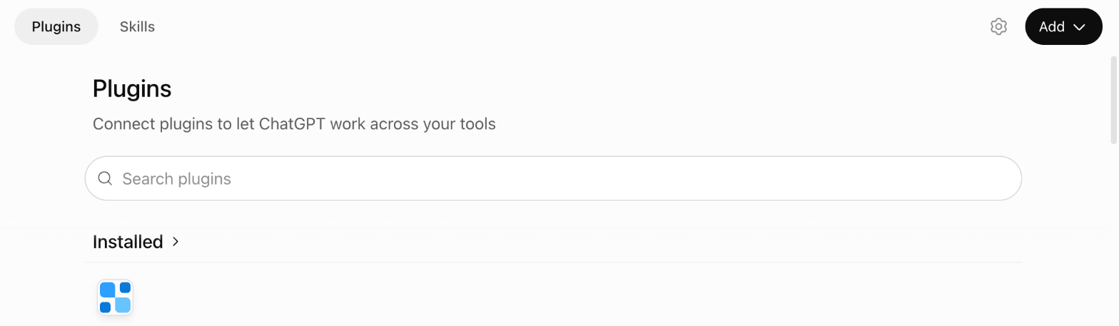 The top of ChatGPT’s Plugins page.